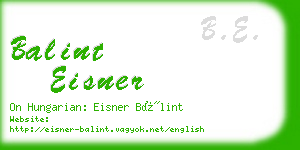 balint eisner business card